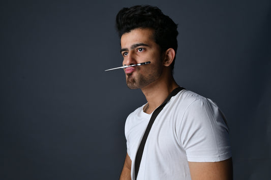 a man smoking a cigarette